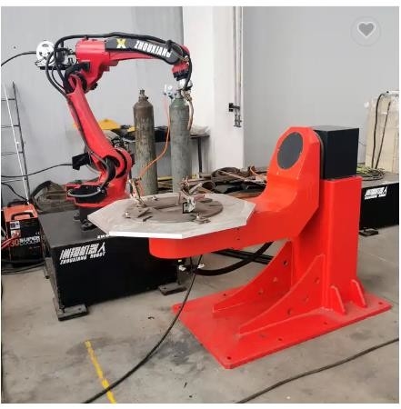 FANUC ডুয়াল অ্যাক্সিস রোবট পজিশনার এল টাইপ আর্ক ওয়েল্ডিং রোবোটিক পজিশনার 300KG 450mm