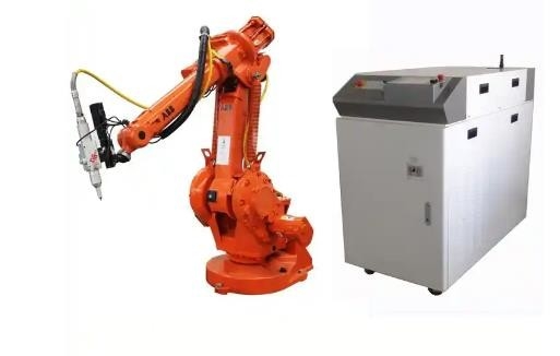 ফাইবার লেজার ওয়েল্ডিং রোবট সিস্টেম ABB Kuka Fanuc 6 Axis Robot Arm Depth 0.04-6mm